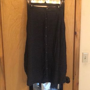 Button front high waisted skirt